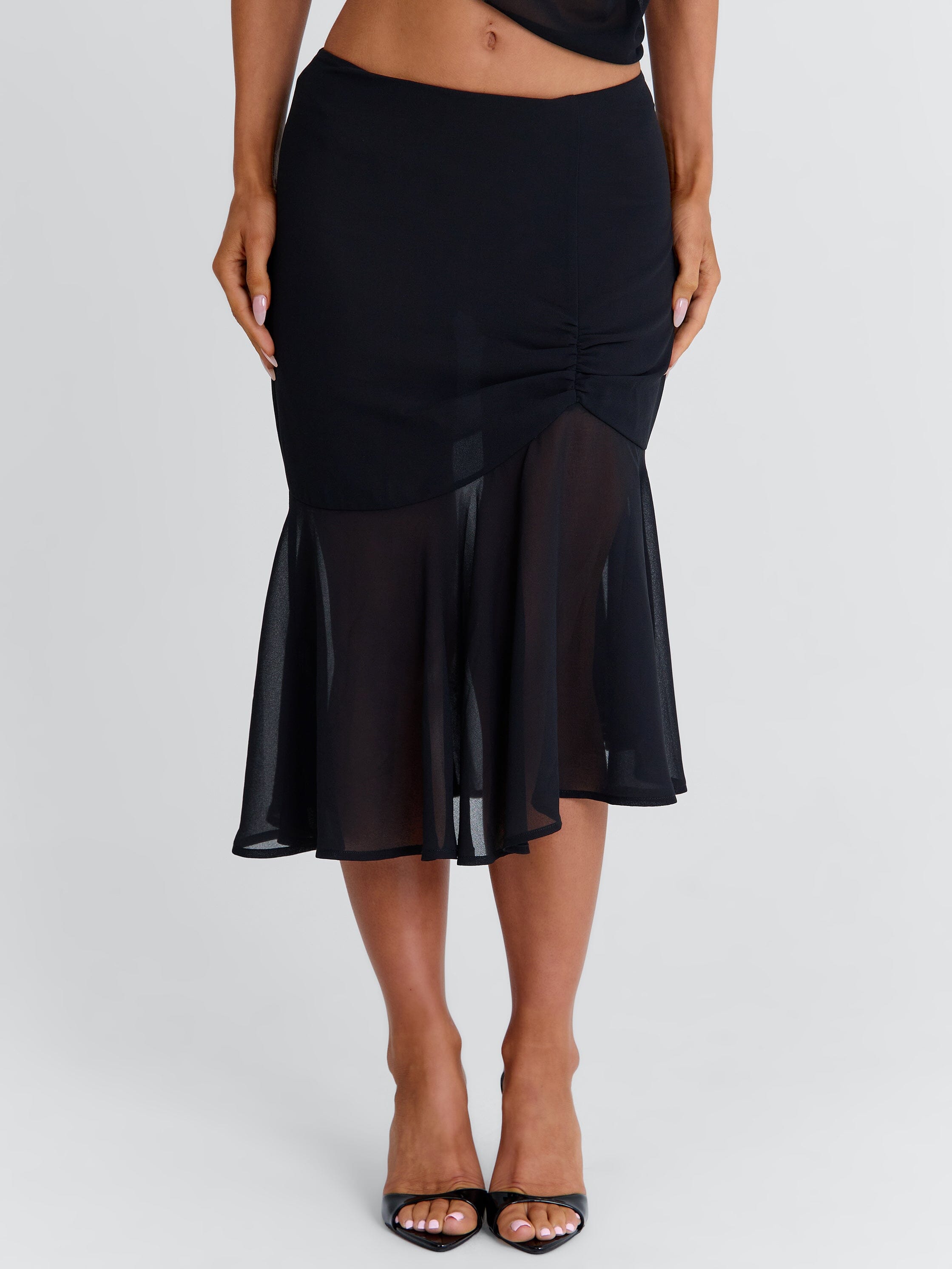 ITZELI MIDI SKIRT BLACK