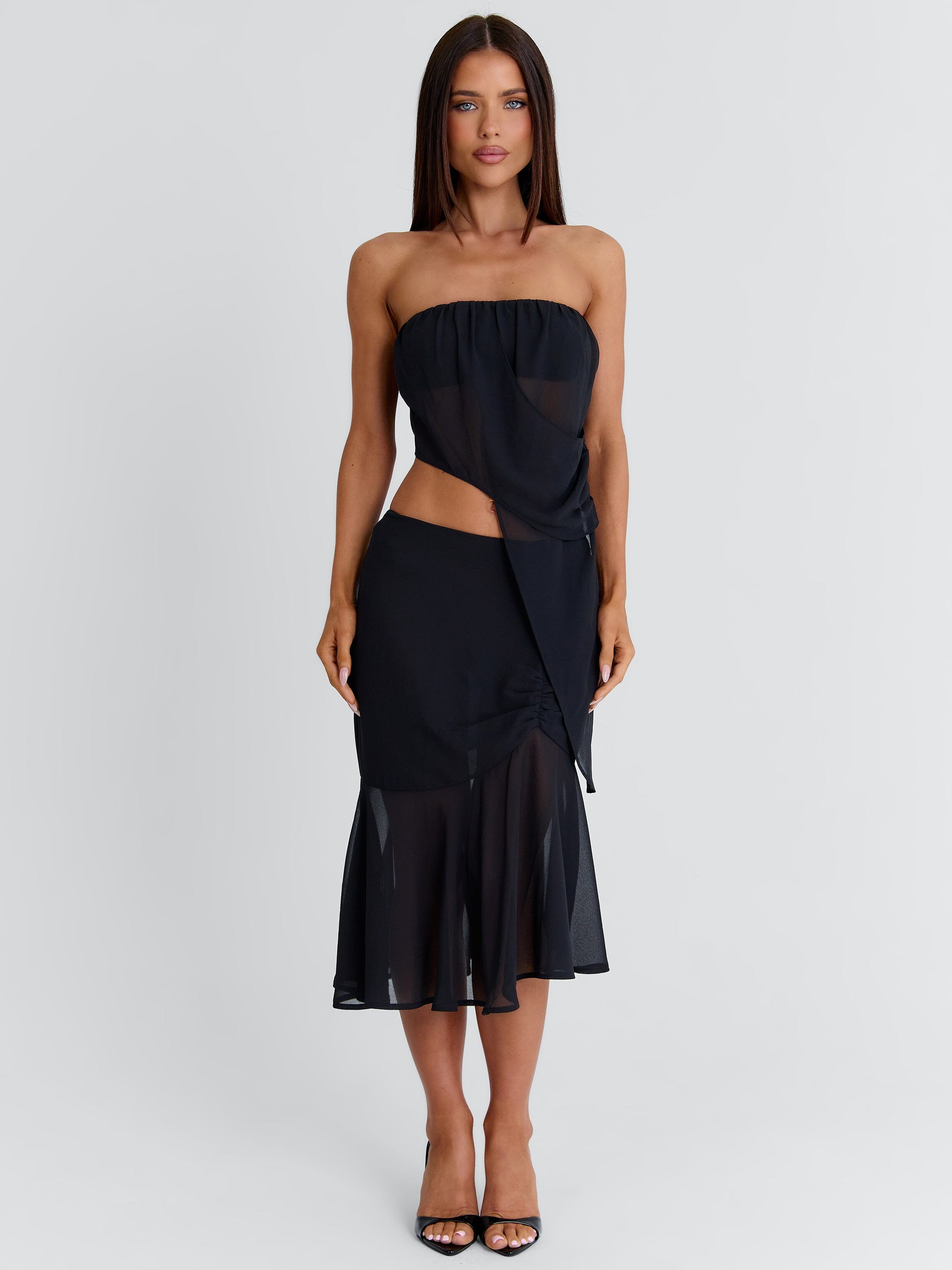ITZELI MIDI SKIRT BLACK