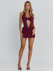 KARIEL MINI DRESS PURPLE