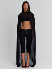 KARLEY CROP TOP BLACK