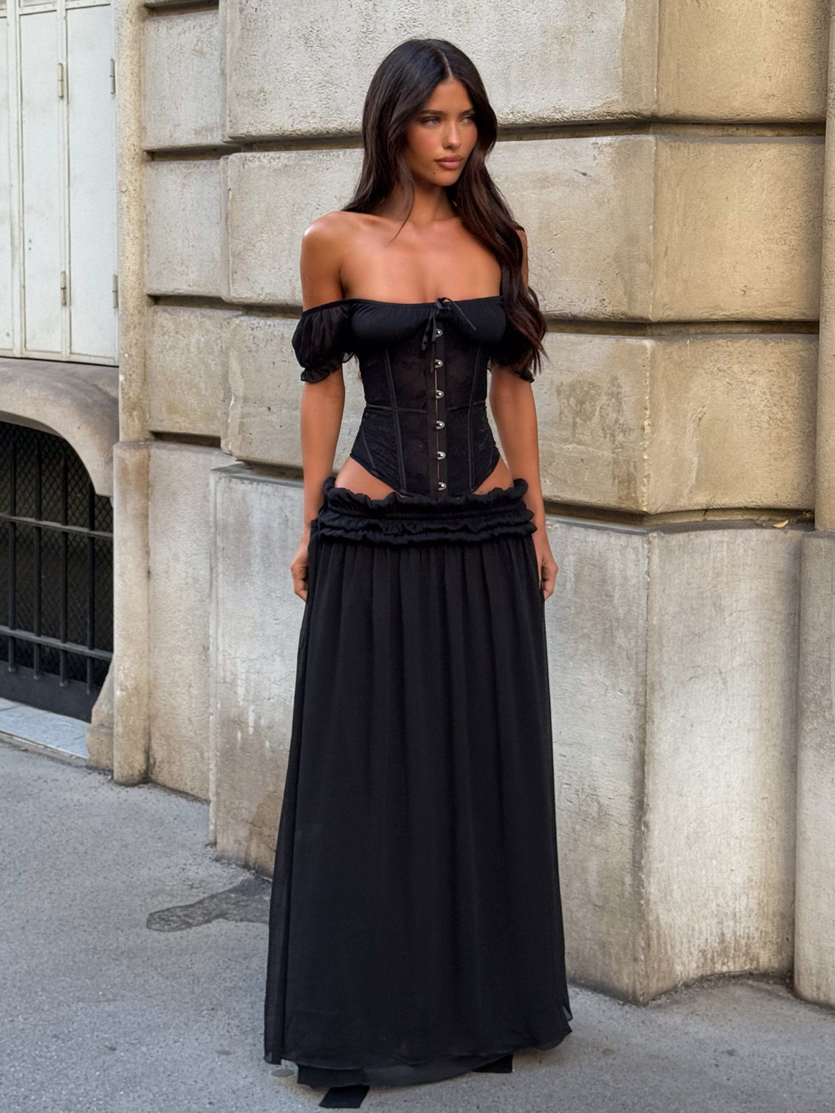 LUBELA MAXI SKIRT BLACK