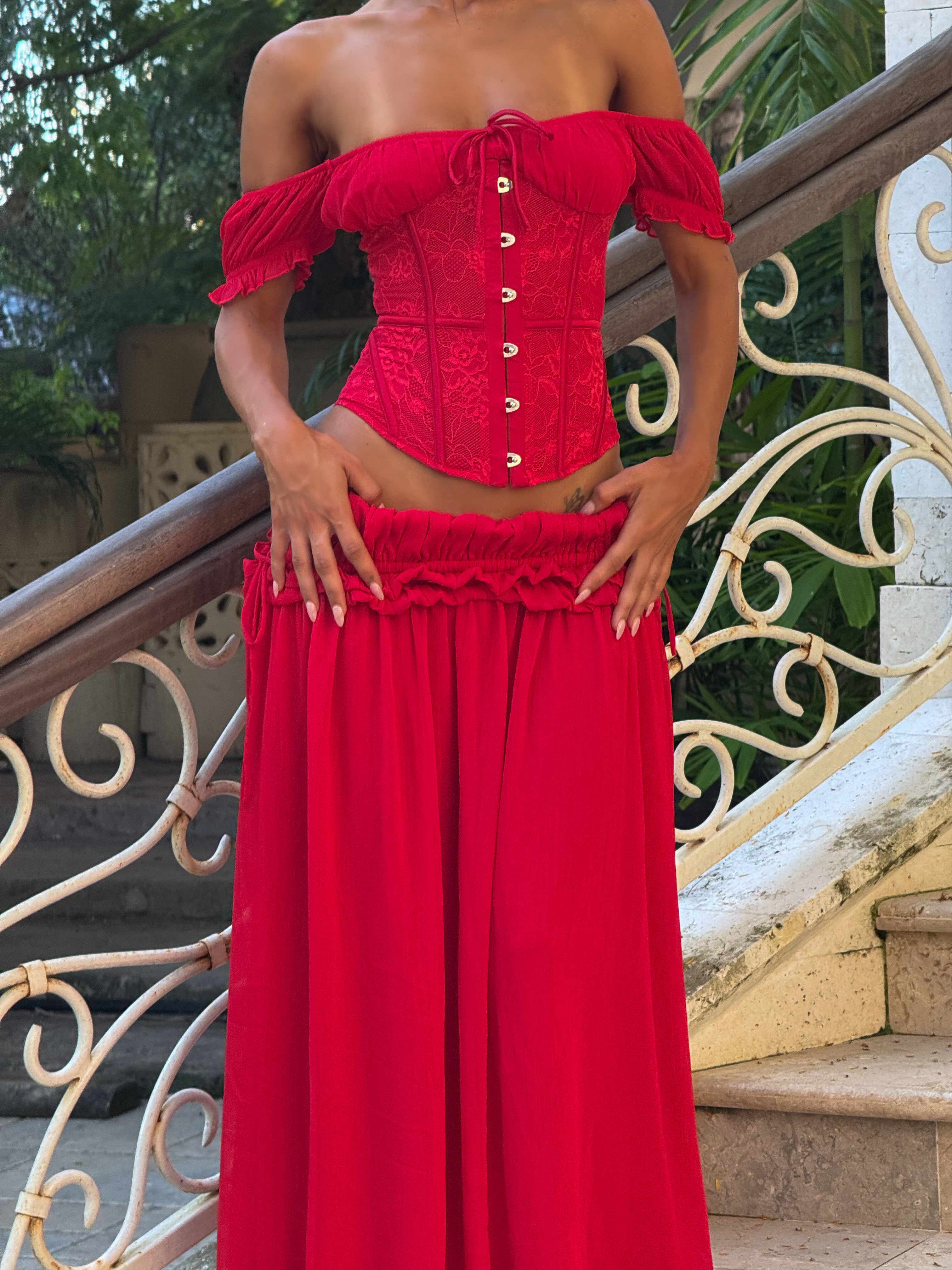 LUBELA CORSET TOP RED