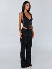 MARIAIS PANT BLACK SPARKLE