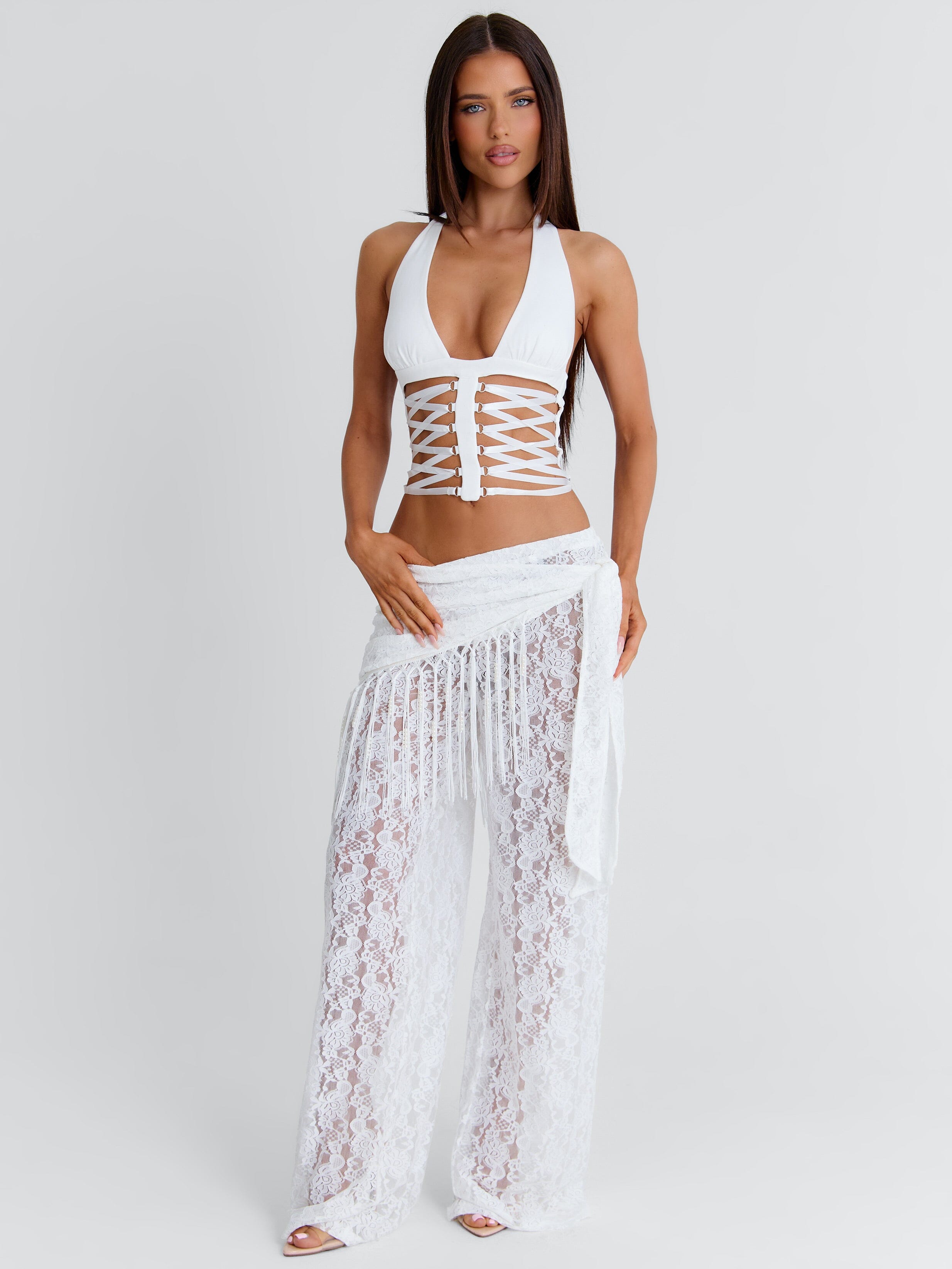 NAE CORSET TOP WHITE