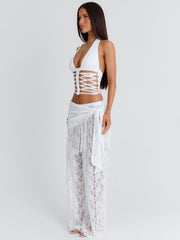 NAE CORSET TOP WHITE