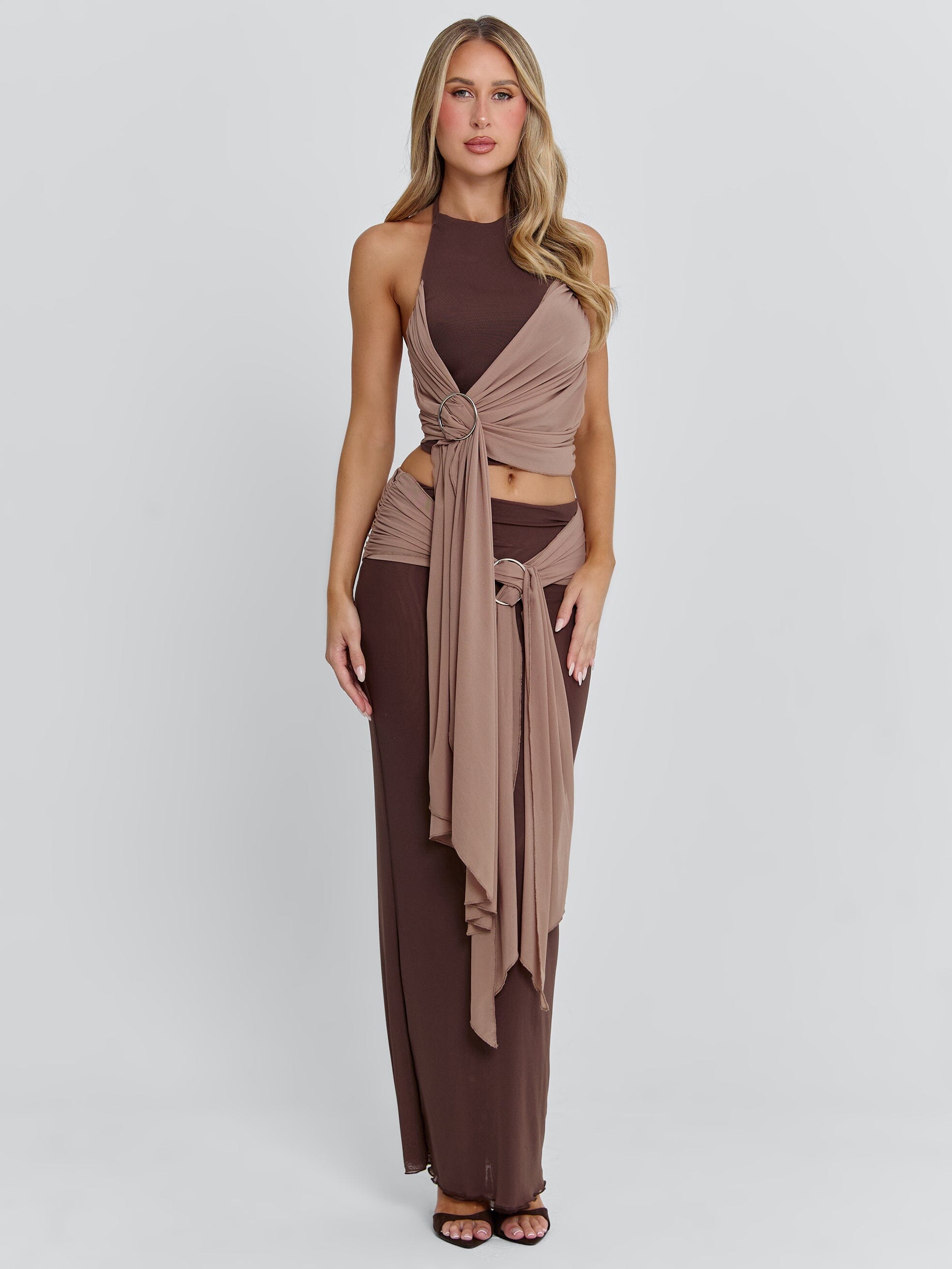 NERINA TOP CHOCOLATE