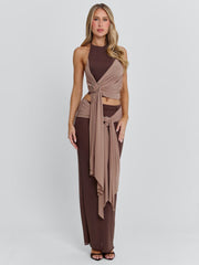 NERINA TOP CHOCOLATE