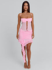 NOELLA MINI SKIRT BABY PINK