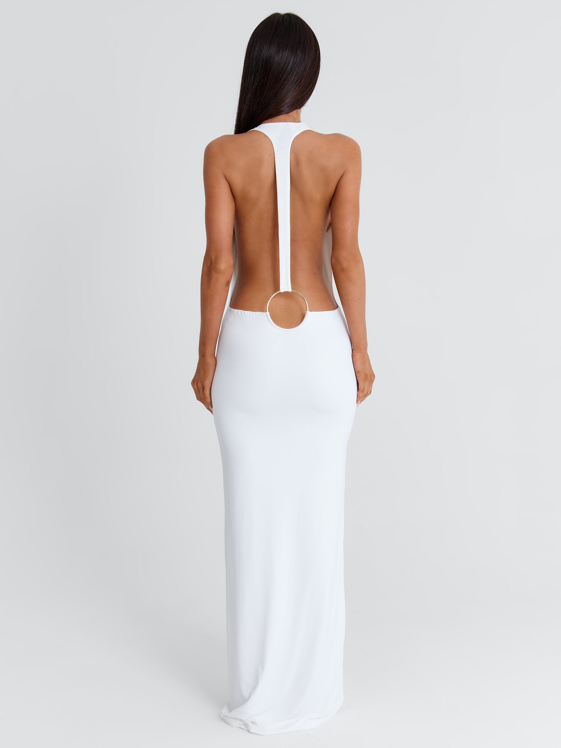 ORGIAN MAXI DRESS WHITE