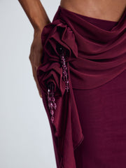RAER MAXI DRESS BURGUNDY