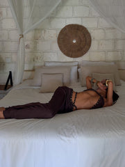 RAI MAXI SKIRT CHOCOLATE