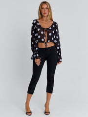 REVI TOP BLACK POLKA DOT