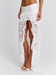 RIVANA MAXI SKIRT WHITE