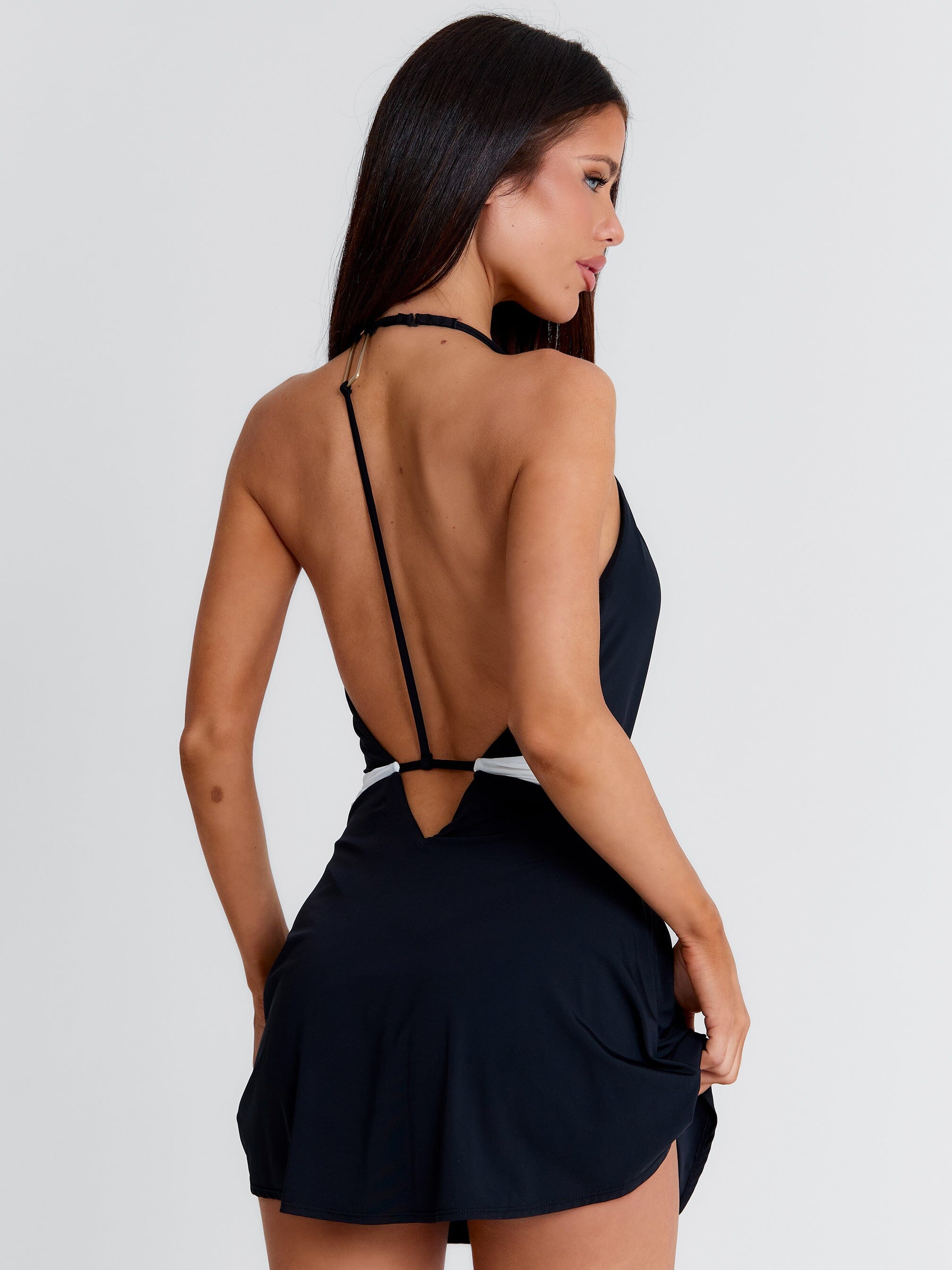 SCOTTIE MINI DRESS BLACK