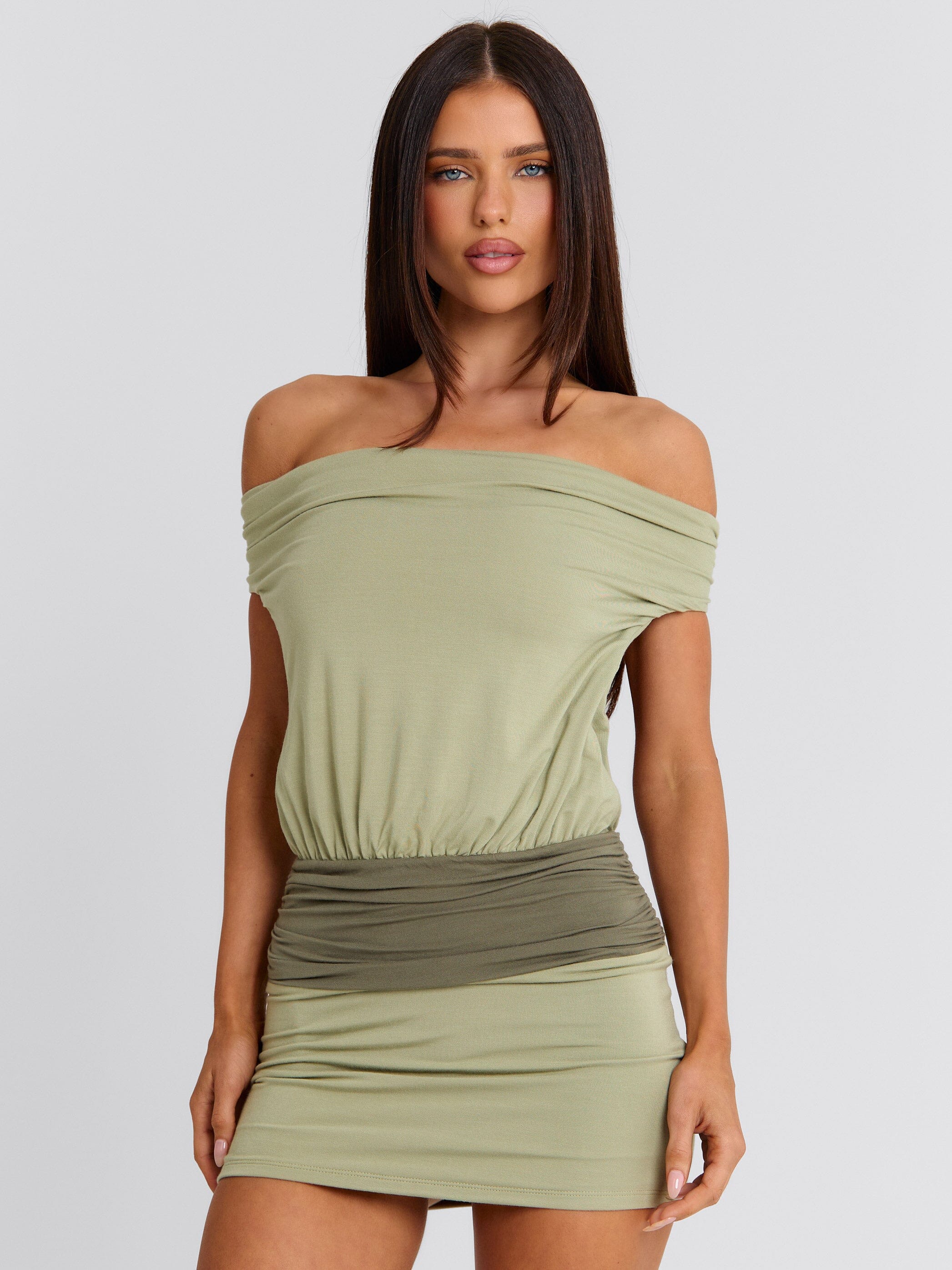 SHILOU MINI DRESS SAGE