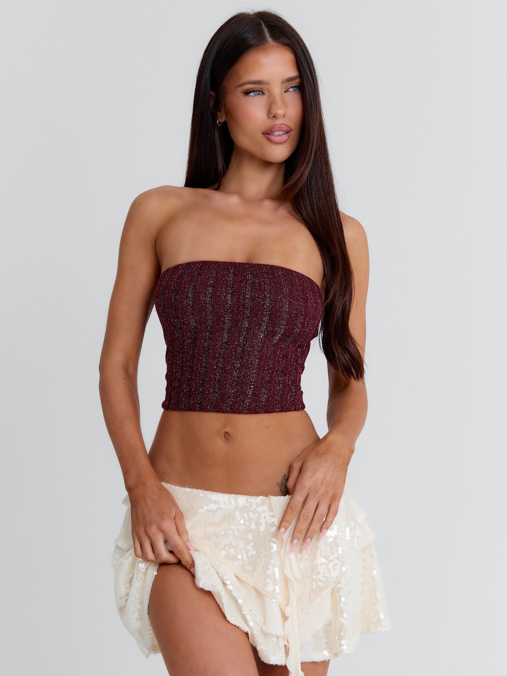 THERESA TOP BURGUNDY