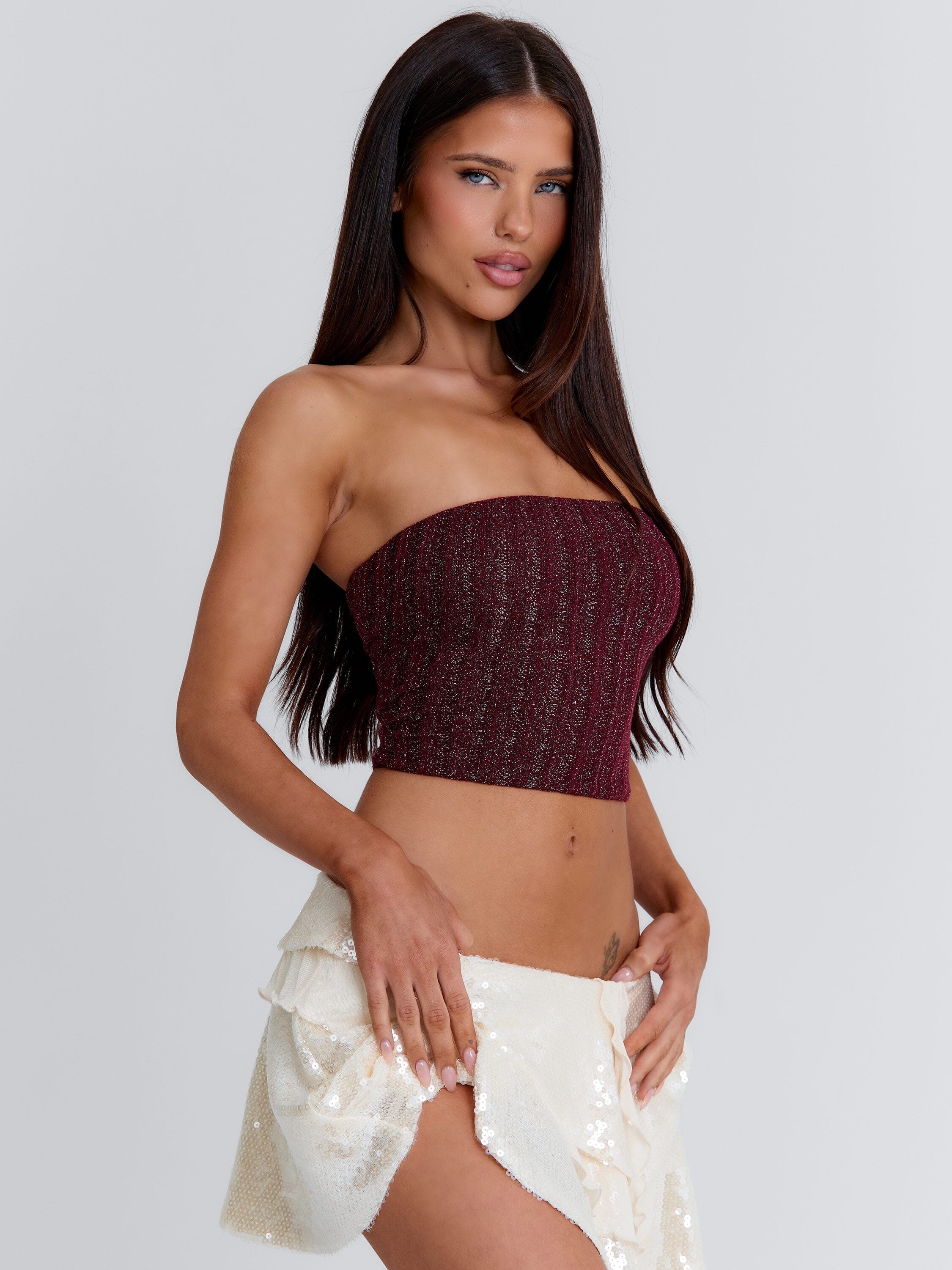 THERESA TOP BURGUNDY