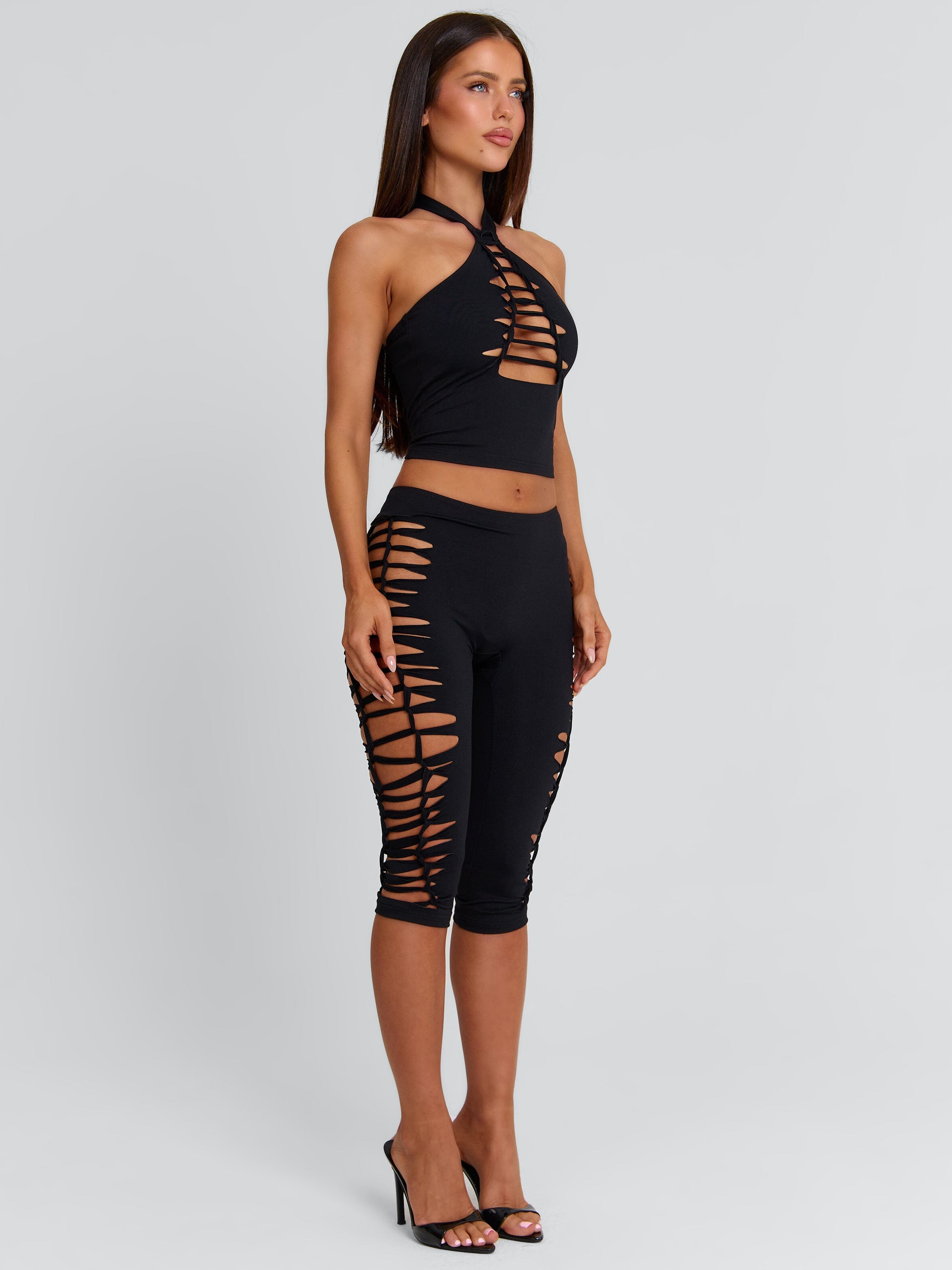 ZHERA CAPRI PANTS BLACK