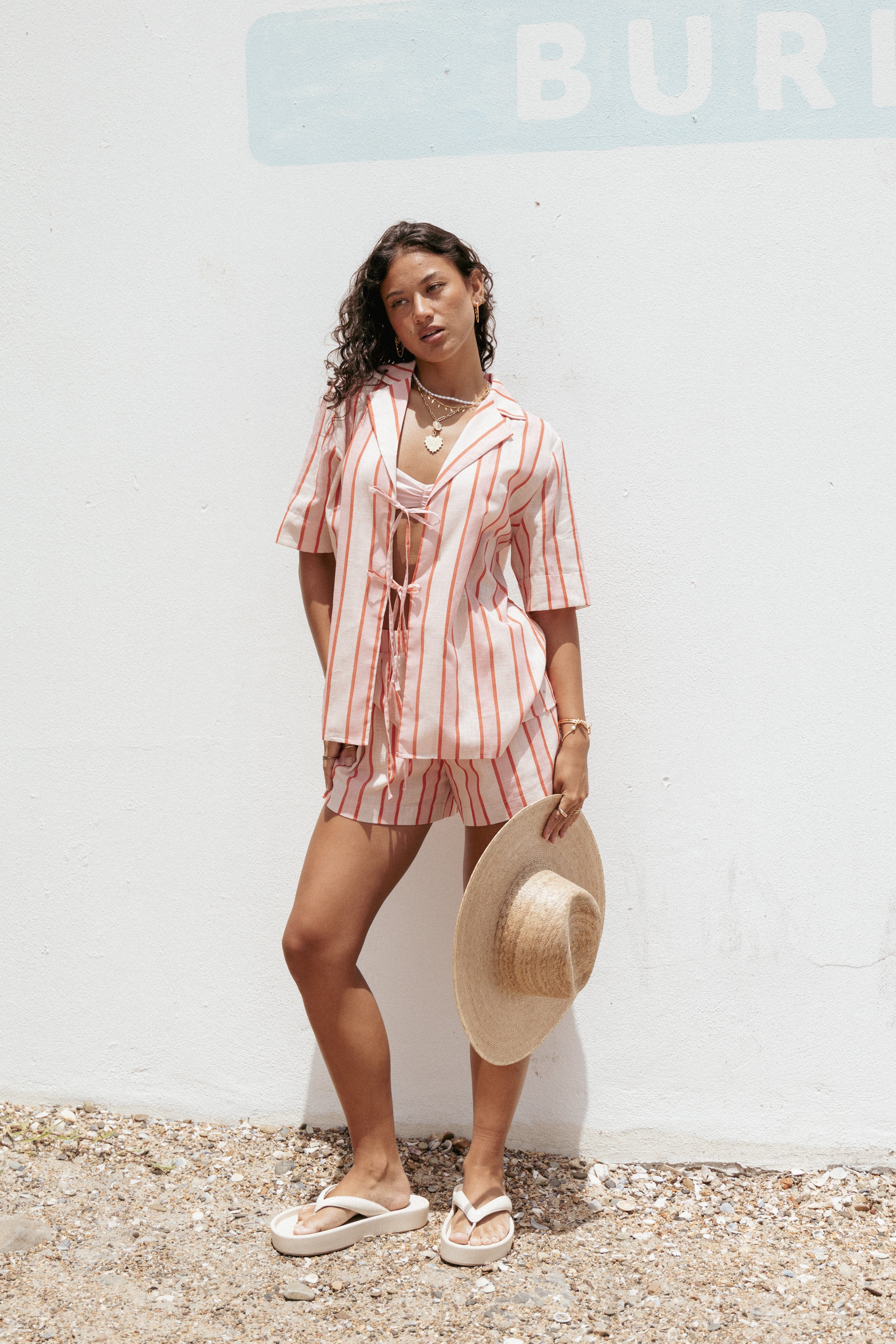 Aaliyah Shorts - Pink Stripe