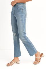 Just Black Distressed Slim Leg Jean - Medium