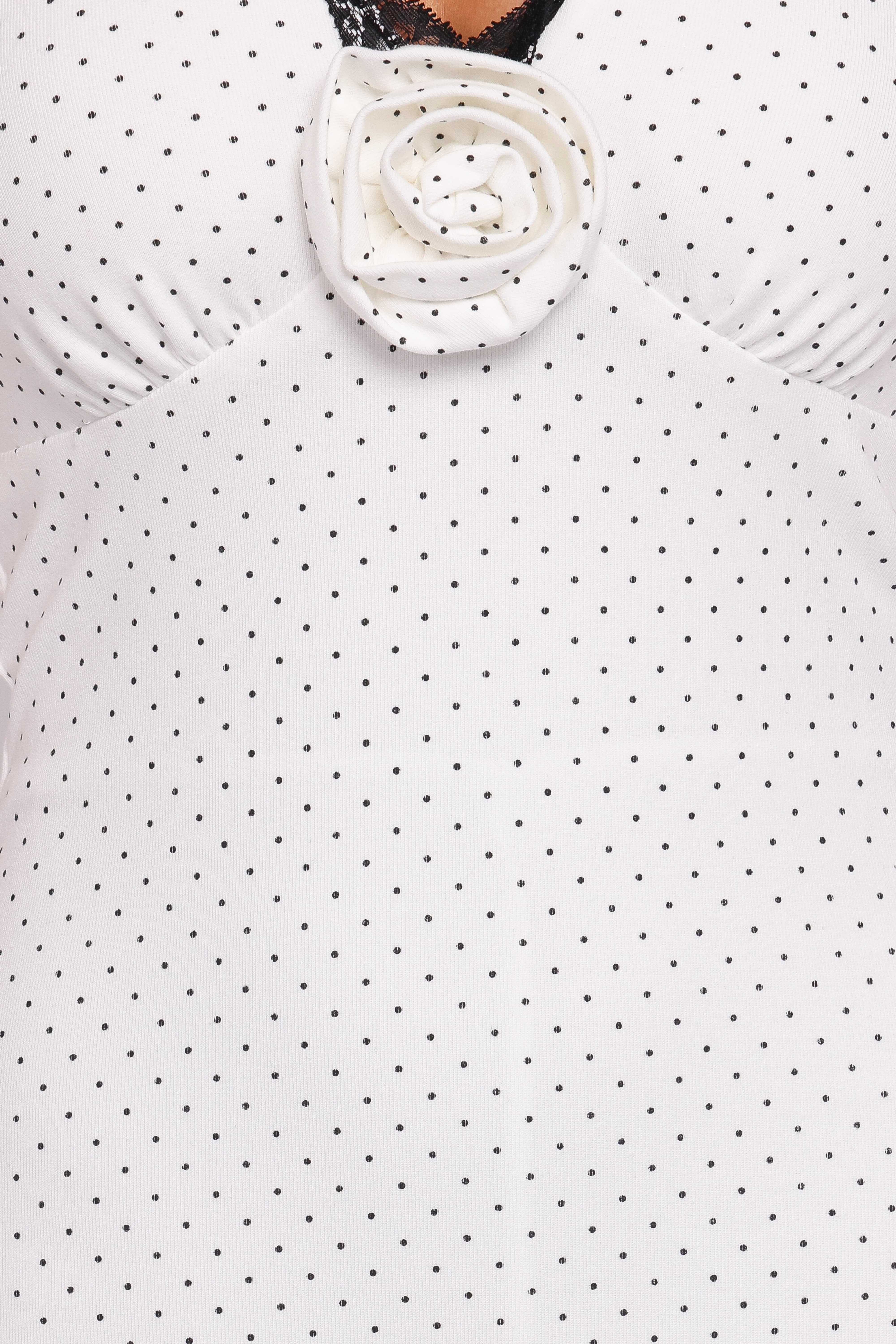 Conrad Halter Maxi Dress - White Polka Dot