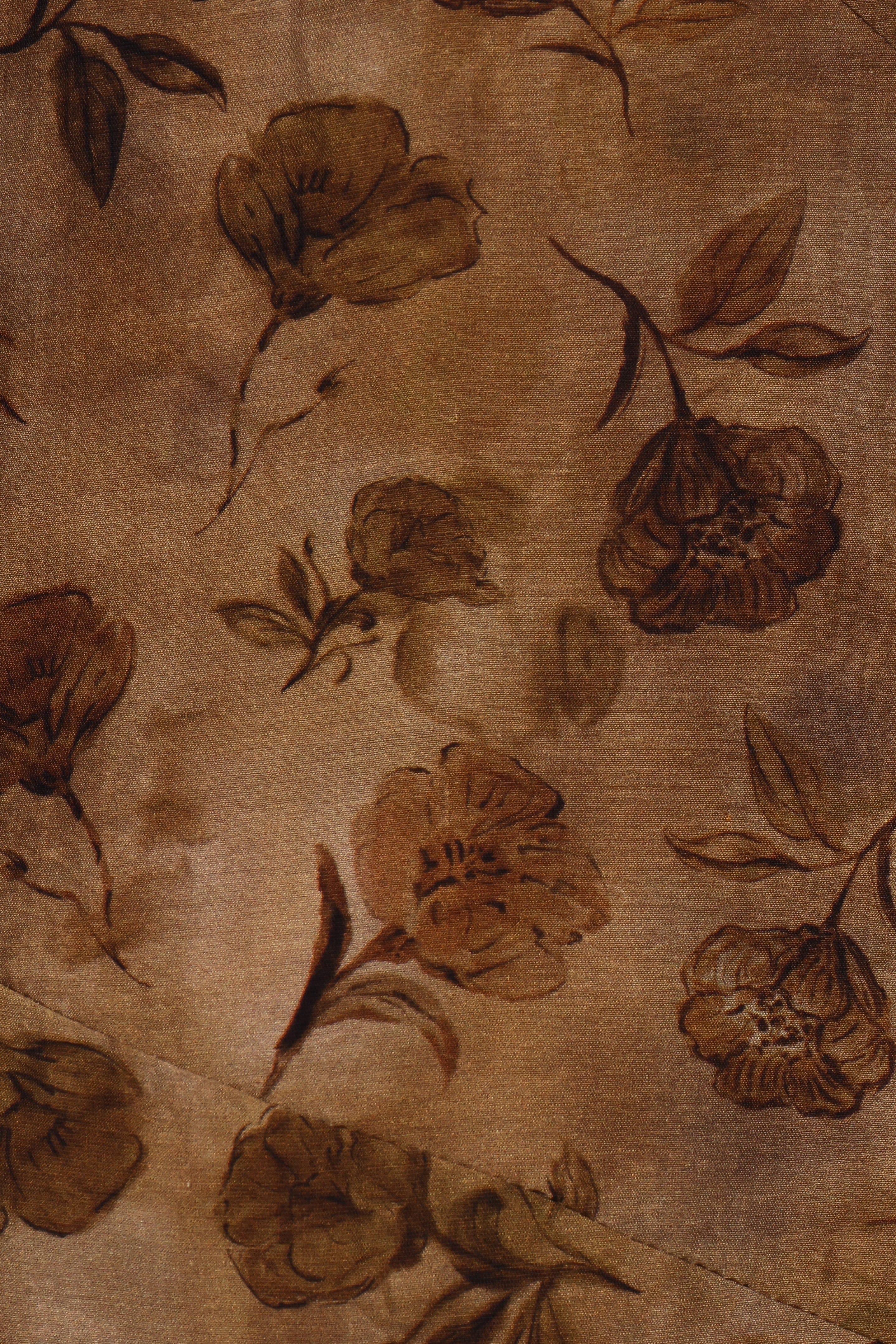 Fia Midi Dress - Tan Floral
