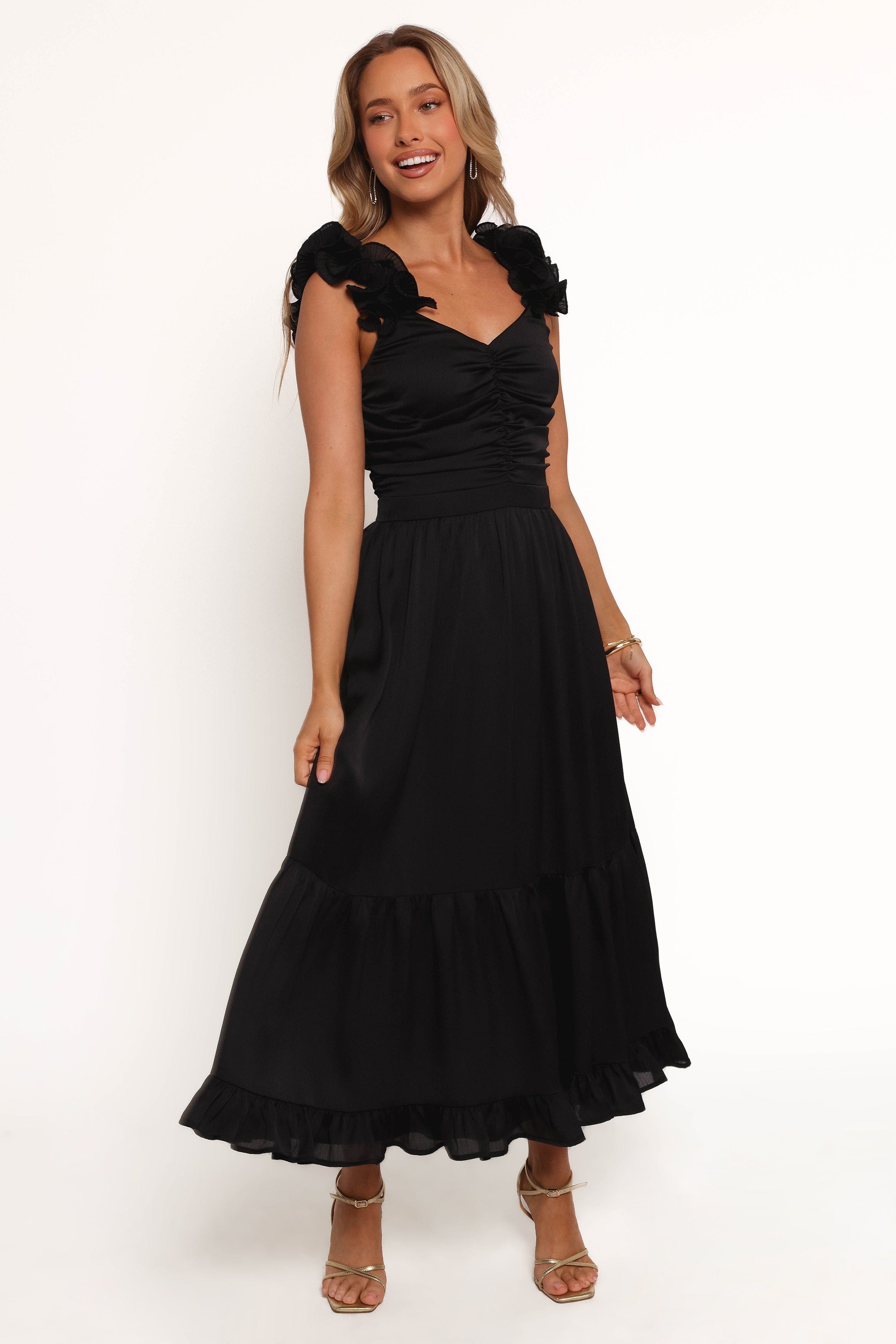 Inca Midi Dress - Black