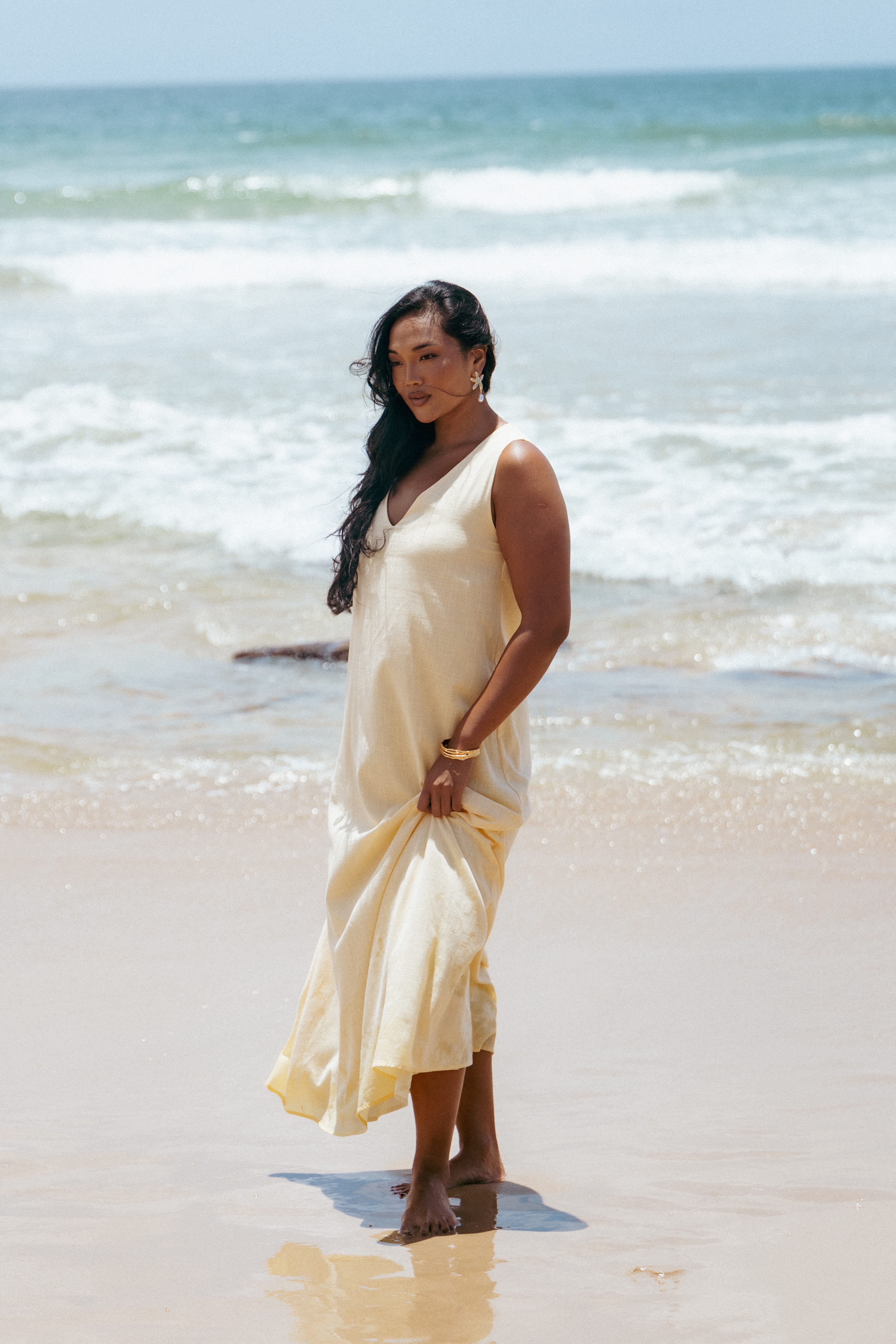 Lia Maxi Dress - Lemon