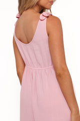 Ayla Linen Jumpsuit - Pale Pink