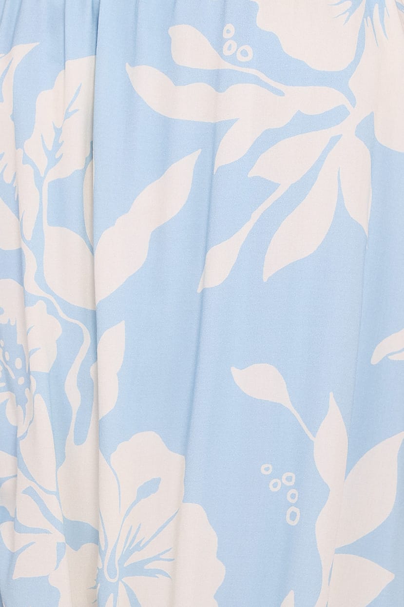 Miffy One Shoulder Romper - Blue Hibiscus