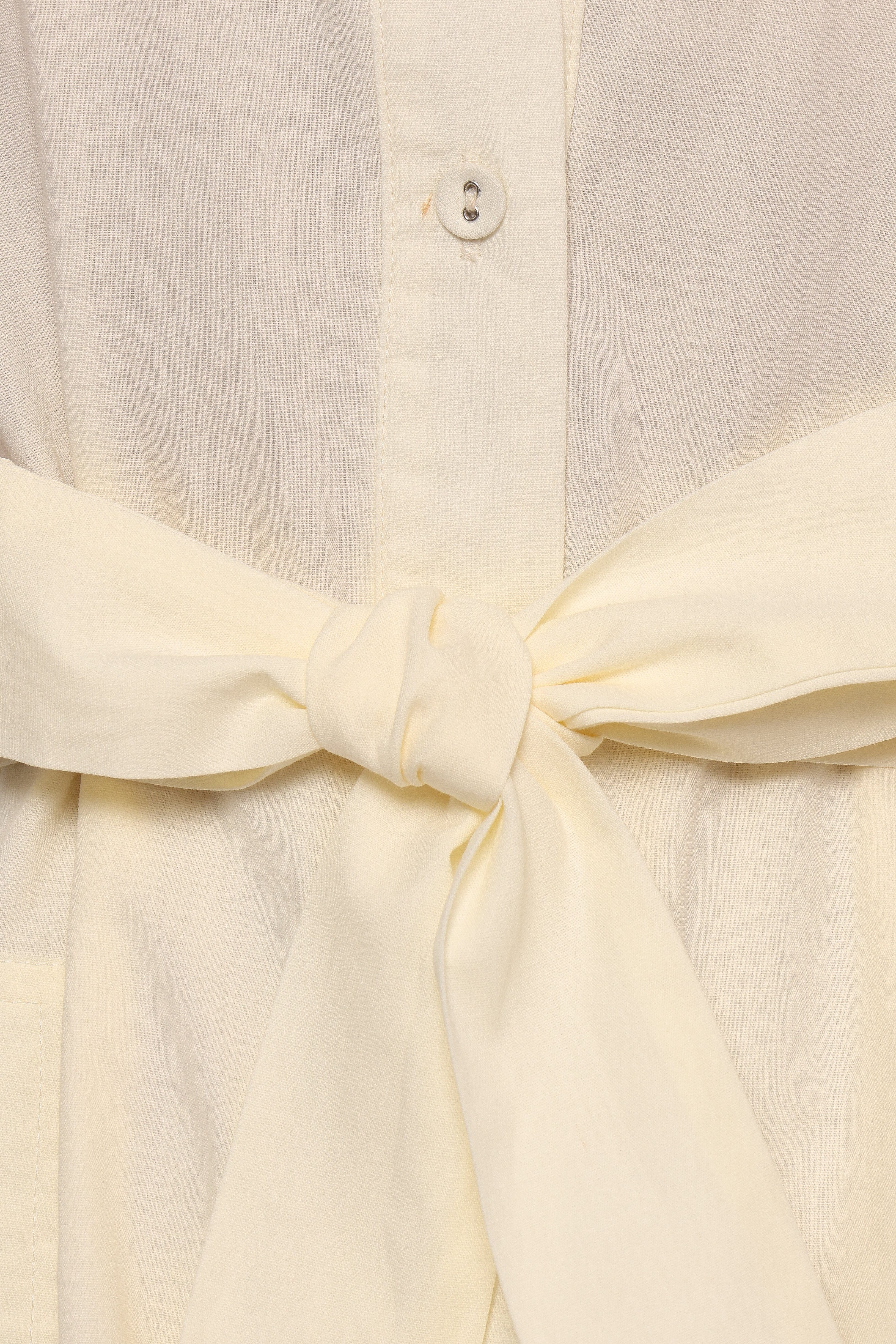Riley Waist Tie Romper - Cream