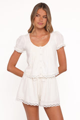 Elara Short Set - White