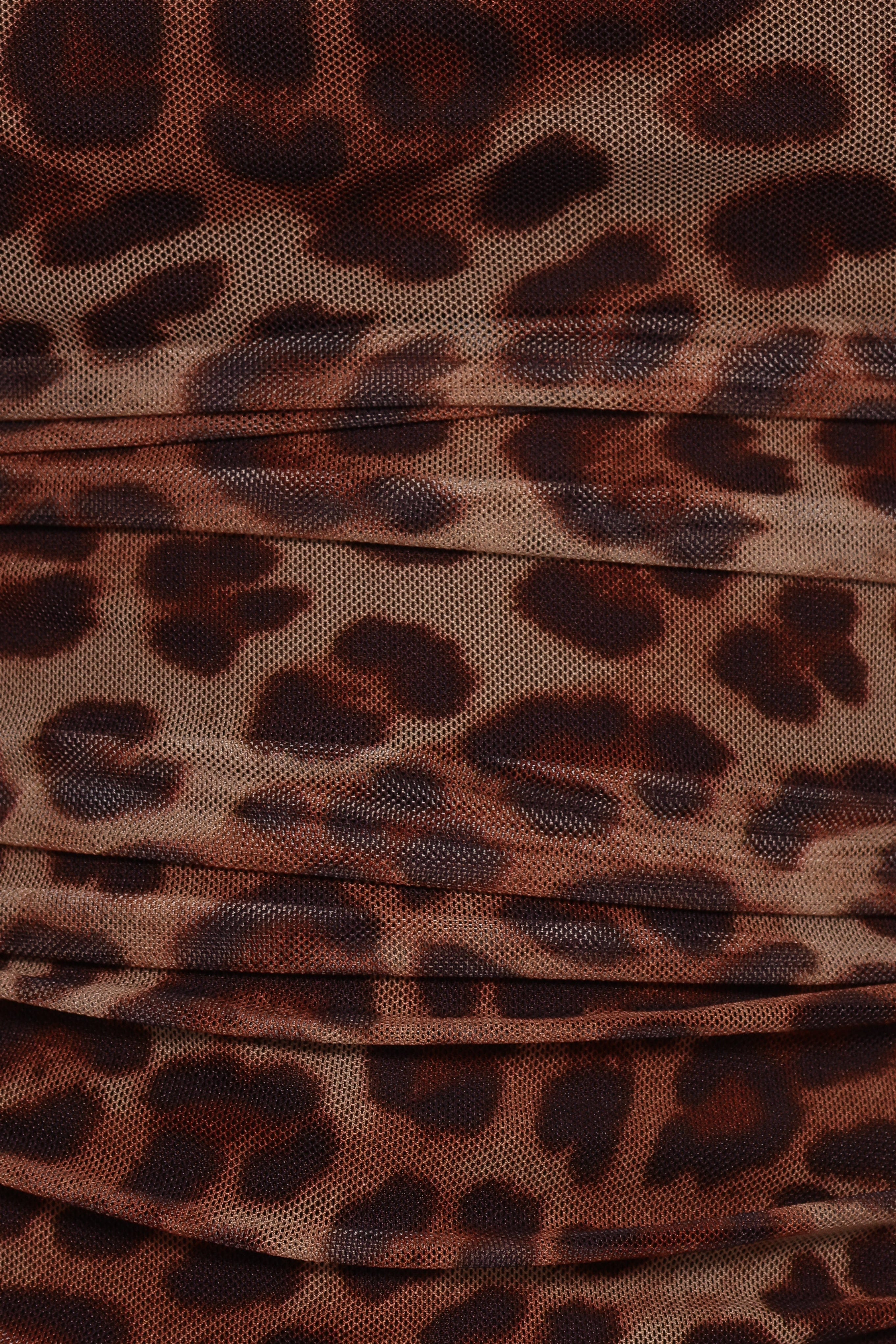 Koa Off Shoulder Top - Leopard